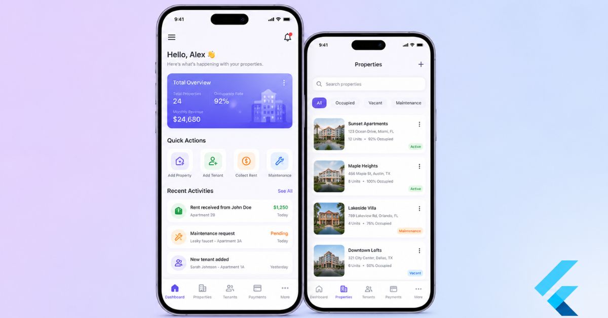 Flutter Rental Property Management Mobile App Development
